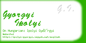 gyorgyi ipolyi business card